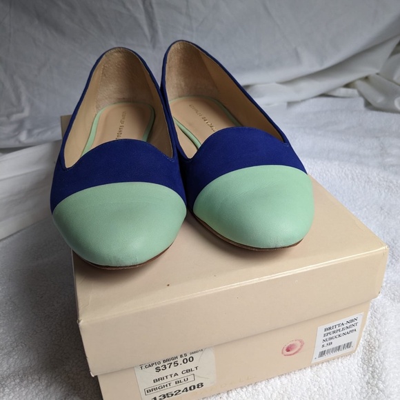 Loeffler Randall Ballet Flats size 8.5 in Cobalt and Tiffany Blue - Picture 2 of 6